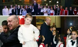 Cumhurbaşkanlığı Külliyesi'ndeki 23 Nisan kabulünde duygu dolu anlar