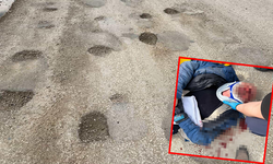 Bursa İnegöl'de çukura düşen sürücü kanlar içinde kaldı