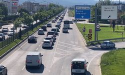 Bayram dönüşü trafiği İnegöl'de yoğunlaştı