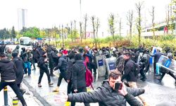 Mecidiyeköy'de izinsiz yürüyüşe polisten müdahale