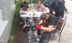 Bursa İnegöl'de öğrenciler kurbanlık bıçakları bilediler