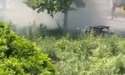 Bursa İnegöl'de seyir halindeki otomobil alevlere teslim oldu