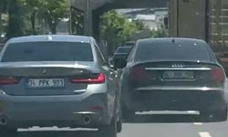 İnegöl girişinde yol savaşına döndü! Tehlikeli sürüş kamerada