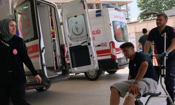 Bursa İnegöl'de motosikletli gençler ölümden döndü