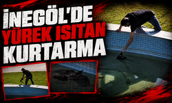 İnegöl'de yürek ısıtan kurtarma anı kameraya yansıdı