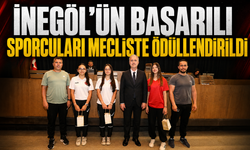 İnegöl'ün başarılı sporcuları mecliste ödüllendirildi