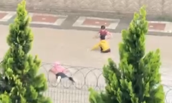 Bursa İnegöl'de sağanak yağış çocuklara yaradı