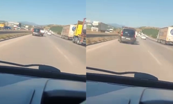 Bursa'da otobanda kaza kamerada anı kamerada