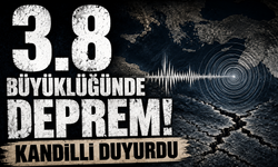 Akdeniz'de 3.8 büyüklüğünde deprem