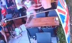 Yabancı uyruklu turistten ailesine şiddet! O anlar kamerada