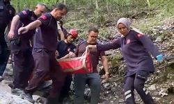 Bursa İnegöl'de Oylat Şelalesi'nden düşen kadın yaralandı