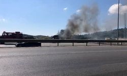 Bursa Gemlik'te seyir halindeki tır alev topuna döndü
