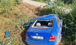 Otomobil defalarca takla attı, sürücü yaralandı