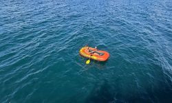 Bursa Mudanya'da sişme botla denize açılmıştı, panik anları ortaya çıktı