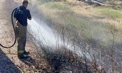 Susurluk'ta arazi ve koruluk alanda çıkan yangın söndürüldü