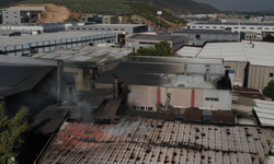 Bursa Kestel'de tekstil fabrikasında korkutan yangın