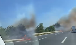 İnegöl yolunda orman yangını! Yangın büyüyor