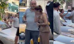 Taksici ile vatandaş arasındaki ’güzergah’ kavgası kamerada