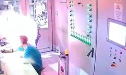 Demir çelik fabrikasındaki patlama anı kamerada
