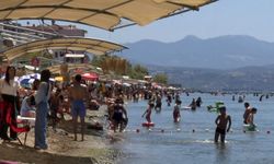 Bursa Kumla'da kavurucu sıcaklarda sahillere akın ettiler