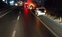 Bursa'da lüks otomobil alevlere teslim oldu: O anlar kamerada!