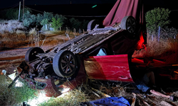 Bursa İnegöl’de otomobil şarampole yuvarlandı: 3 yaralı