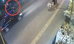 Bursa Yıldırım'da otomobil ile çarpışan motokurye yaralandı