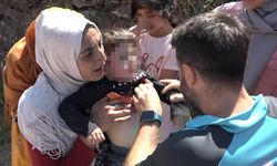 Bursa Osmangazi'de kaybolan çocuğuna kavuşan anne sevinçten bayıldı
