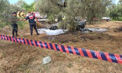 Bursa Orhangazi'de kontrolden çıkan otomobil tarlada yandı: 1 ölü, 5 yaralı