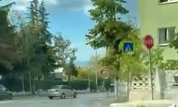 Bursa Yıldırım'da otomobille drift yapan sürücü kameraya yansıdı