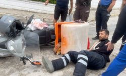 Bursa'da yağış kazayı getirdi: Ani fren yapan kurye yaralandı!