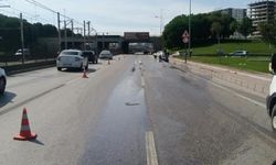 Bursa’da yola dökülen kimyasal madde paniğe sebep oldu, trafik kilitlendi