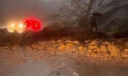 Bursa'da Uludağ yolunda heyelan paniği