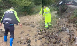 Mudanya'da taşkın riskine karşı Karanlık Dere'de çalışma