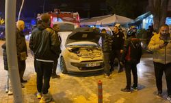 İnegöl’de seyir halindeki otomobilde yangın!