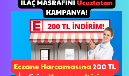 İlaç Alışverişini Ucuzlatan Kampanya! Her Alışverişe 200 TL İndirim Kazanmak için…