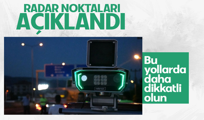 Bursa'da 5 Mart radar uygulama noktaları belli oldu