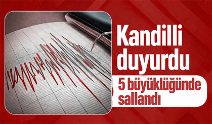 Kandilli duyurdu: Akdeniz'de 5 büyüklüğünde deprem