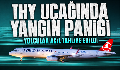 THY uçağında yangın paniği: Yolcular acil tahliye edildi