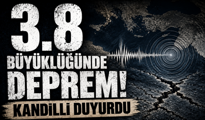 Akdeniz'de 3.8 büyüklüğünde deprem