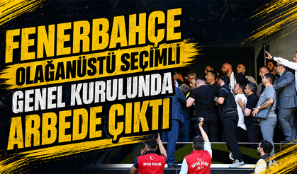 Fenerbahçe olağanüstü seçimli genel kurulunda arbede çıktı