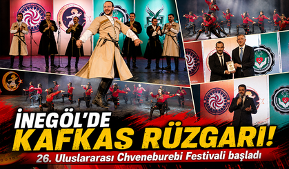 İnegöl'de Kafkas Rüzgarı! 26. Uluslararası Chveneburebi Festivali başladı