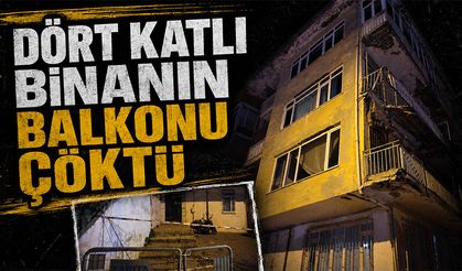 Üsküdar'da dört katlı binanın balkonu çöktü