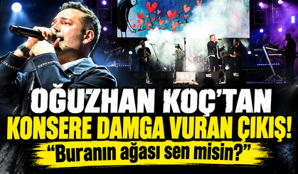 Oğuzhan Koç, Edirne konserinde sahne önünde sigara içen kişiye tepki gösterdi