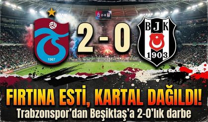Fırtına esti, Kartal dağıldı! Trabzonspor'dan Beşiktaş'a 2-0'lık darbe