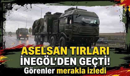 ASELSAN Tırları İnegöl'den geçti! Görenler merakla izledi