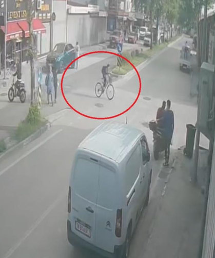 Bursa Osmangazi'de kararsız bisikletli kazayı getirdi