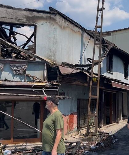 Bursa'da küle dönen 6 işletme havadan görüntülendi