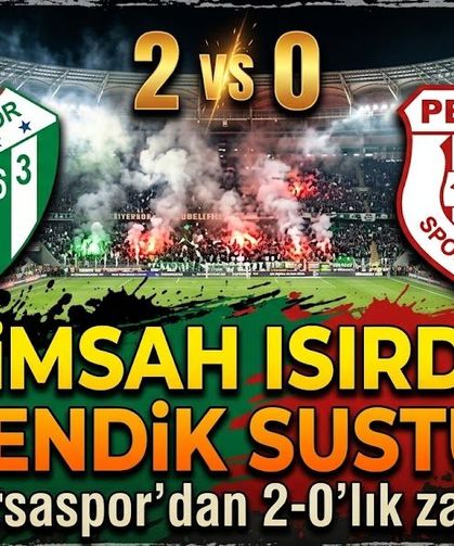 Timsah ısırdı, Pendik sustu! Bursaspor'dan 2-0'lık zafer