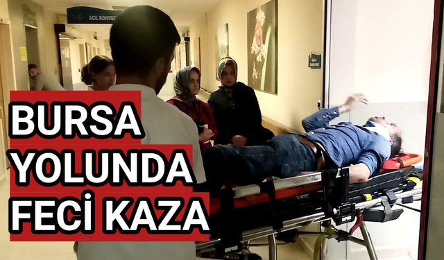 BURSA YOLUNDA FECİ KAZA: OTOMOBİL ÜZERİNDEN GEÇTİ